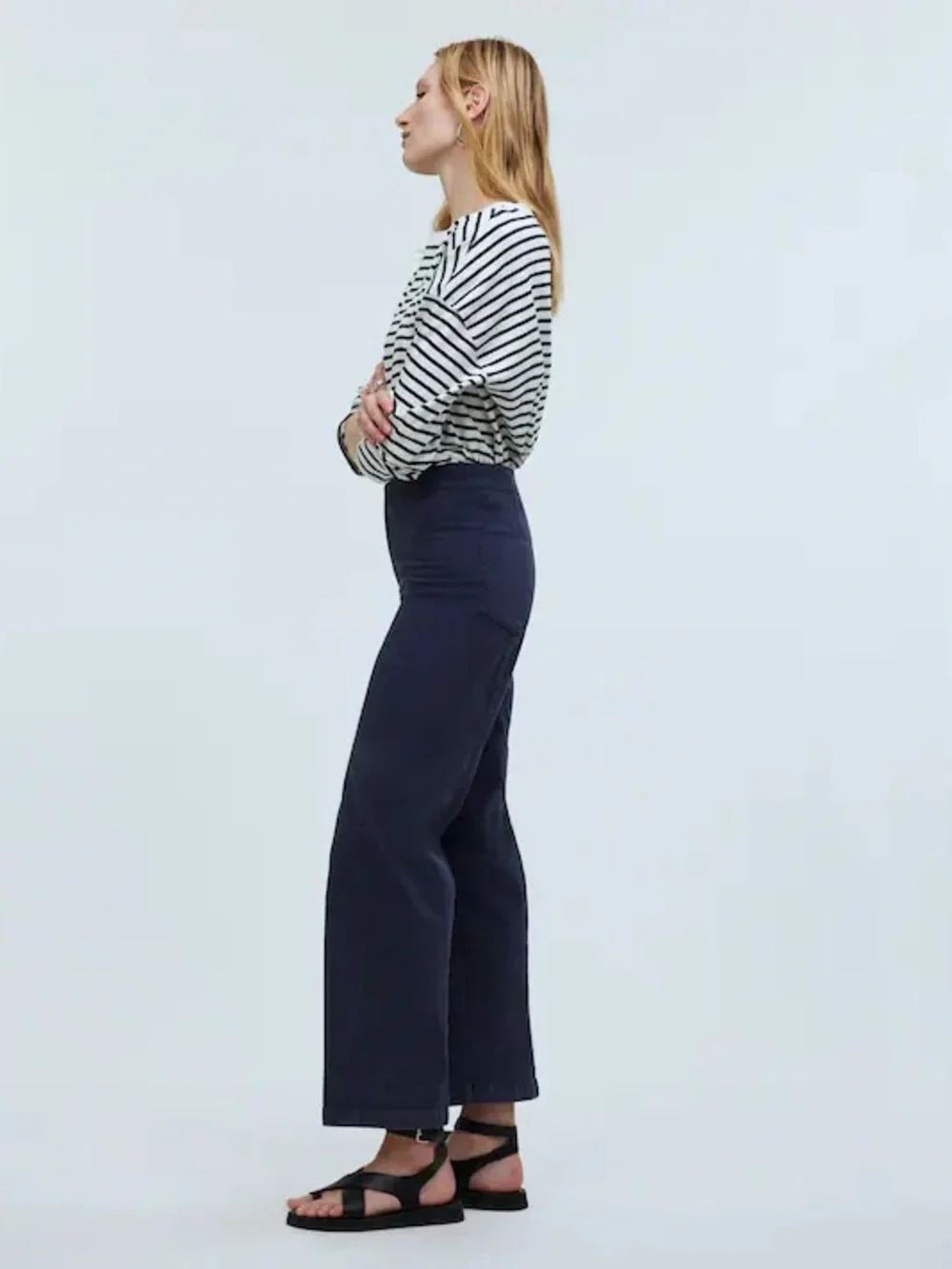 Madewell Emmett Wide Leg Crop Pant - Picture 3 of 8